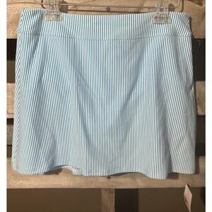 NWT Lands’ End Blue White Striped Swim Skirt Size 8